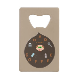 Funny Vater Monster Lieben Kaffeemaschine Öffnung Kreditkarten Flaschenöffner