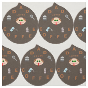 Funny Vater Monster Lieben Kaffeemaschine Stoff