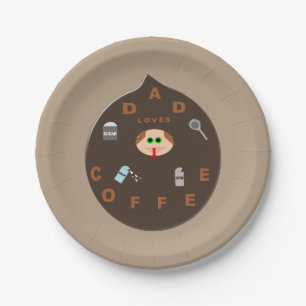 Funny Vater Monster Lieben Kaffeepapier Party Tell Pappteller