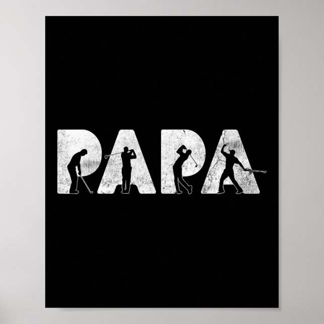 Funny Vater Papa Golf Daddy Funny Fathers Day Gesc Poster (Vorne)