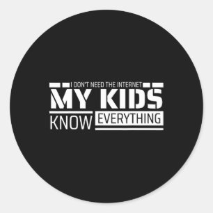 Funny Vater Shirt von Kindern Männer Sonntag Da Runder Aufkleber