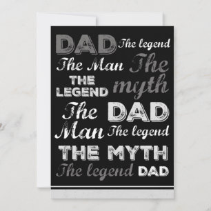 Funny Väter Tageskarten Black Quote Typografie Dankeskarte
