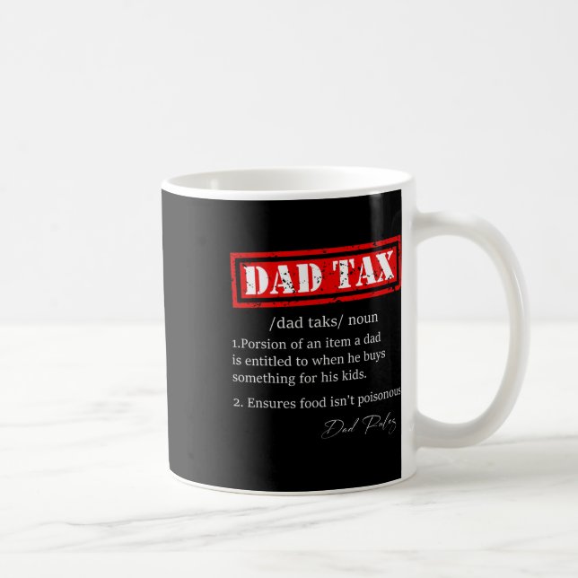 Funny Vater Tax Definition Sarcastic Vatertag Gi Kaffeetasse (Rechts)