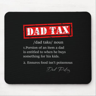 Funny Vater Tax Definition Sarcastic Vatertag Gi Mousepad