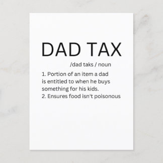 Funny Vater Tax Postkarte