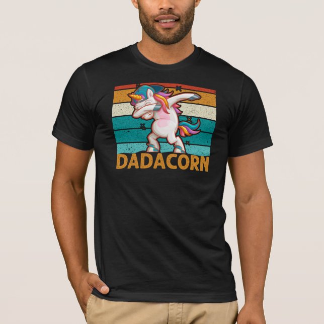 Funny Vater Unicorn T-Shirt (Vorderseite)