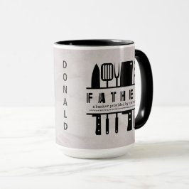 Funny Vater Vater Beige und Black Two Tone Tasse
