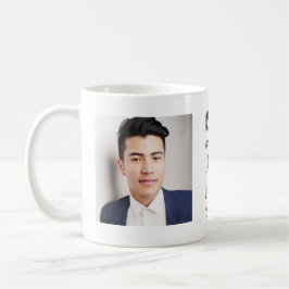 Funny Vater Vater Zitat Schwarz-weißes Foto Kaffeetasse