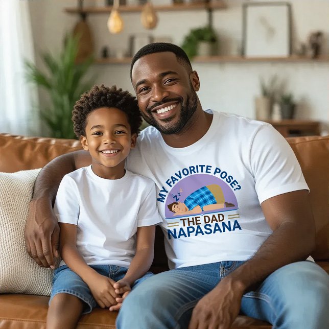 Funny Vater Yoga Napasana T - Shirt (Von Creator hochgeladen)