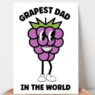 Funny Vatertag Grapest Papa in the world pun Feiertagskarte