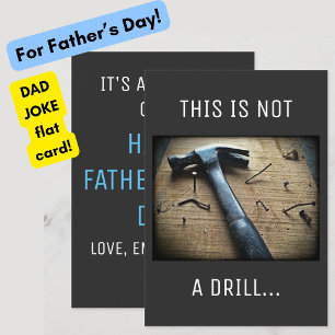Funny Vatertag "This is not a Drill" Vater Joke Karte