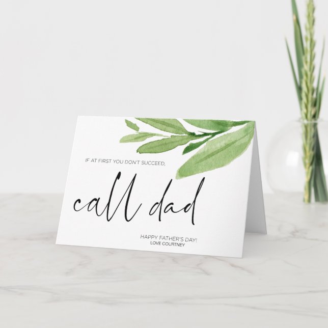 Funny Vathday Gift Call Vater Card von Tochter Karte (Vorderseite)