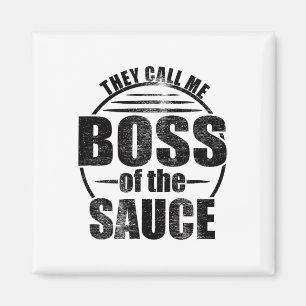 Funny Vathers Day Grillen für Vater Boss des Sau Magnet