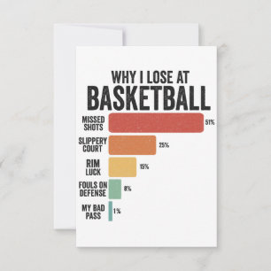 Funny Vathers Day Sport Warum ich im Basketball ve Dankeskarte
