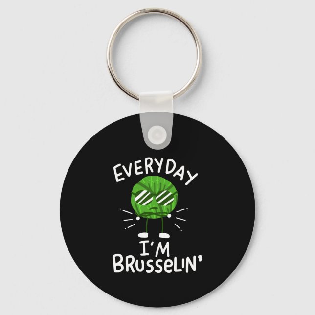 Funny Vegan Brussels Sprouts Schlüsselanhänger (Vorderseite)