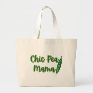 Funny Vegan Chic Pea Mama Women's Jumbo Stoffbeutel