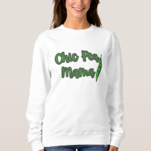Funny Vegan Chic Pea Mama Women's Sweatshirt