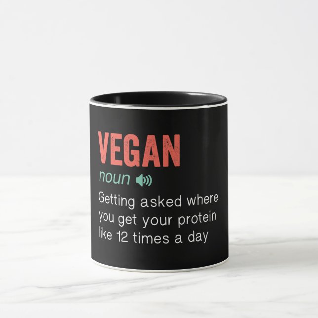 Funny Vegan Definition Tasse (Zentrum)