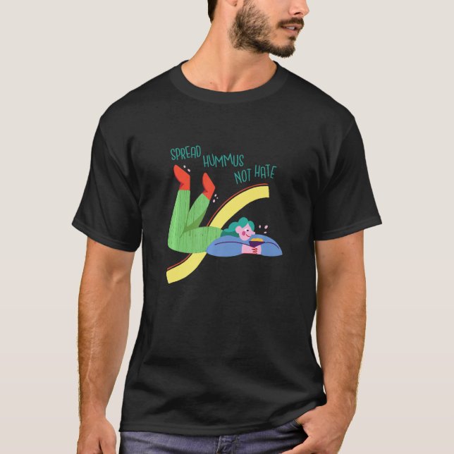 Funny Vegan Hummus T-Shirt (Vorderseite)