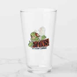 Funny Vegan Teen Graphics ZOMBIE WOLL GRAINS Glas