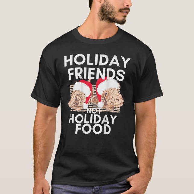 Funny Vegan Weihnachten Pflanze basiert Weihnachte T-Shirt (Vorderseite)