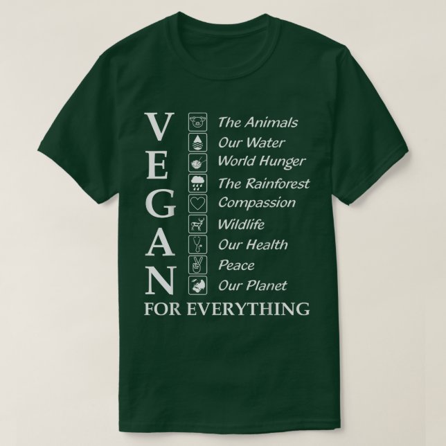 Funny Veganes Geschenk Shirt Vegan für alles Veget (Design vorne)
