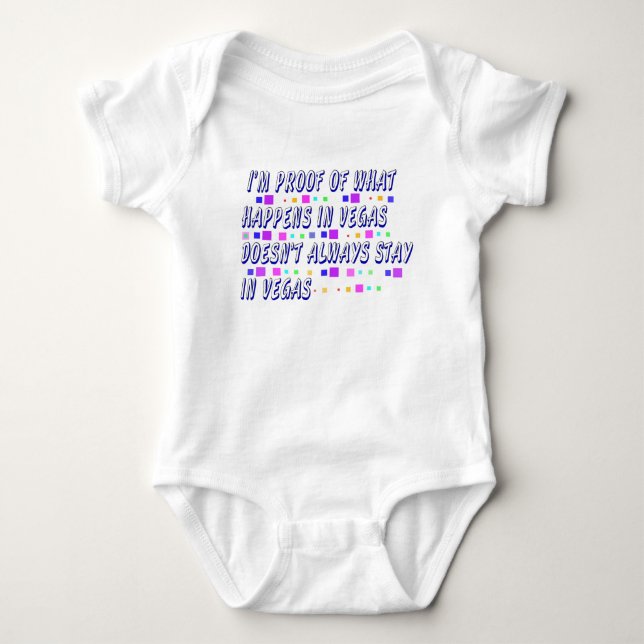 Funny Vegas Baby Onsie Baby Strampler (Vorderseite)
