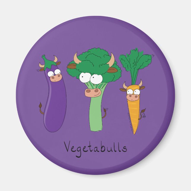 Funny Vegetables Niedlicher Cartoon Kinder Magnet (Vorne)