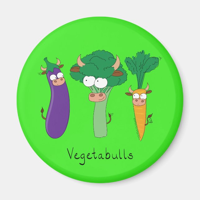 Funny Vegetables Niedlicher Cartoon Kinder Magnet (Vorne)