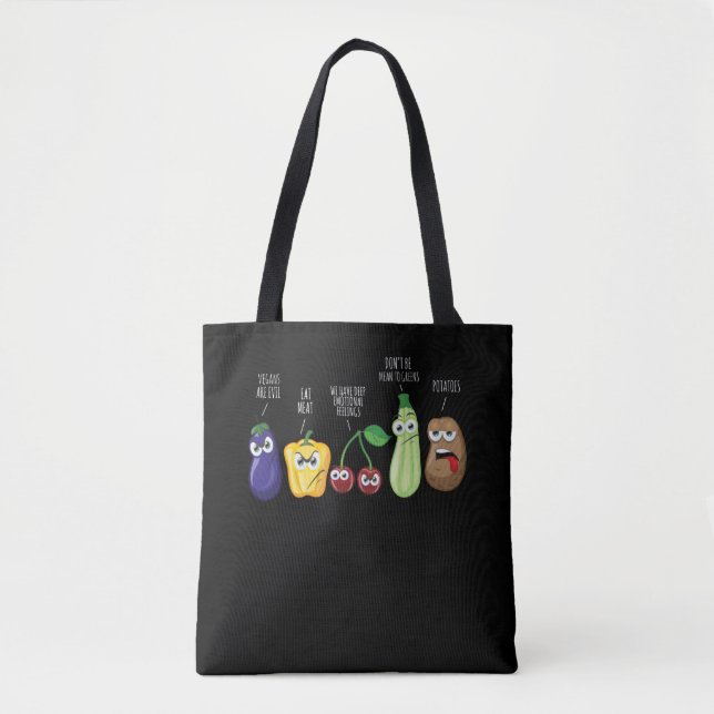 Funny Vegetables Spaß Vegan Sarcastic Zitat Tasche (Vorderseite)