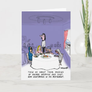 Funny Vegetarian ou Vegan Restaurant carte de voeu