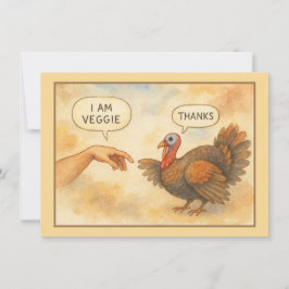 Funny Vegetarian Thanksgiving  Karte