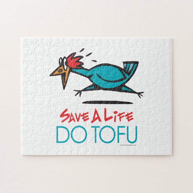 Funny Vegetarian Tofu (Horizontal)