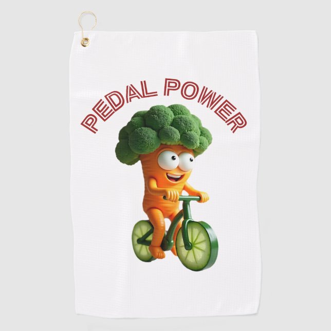 Funny Veggie Rider Golfhandtuch (Vorderseite)