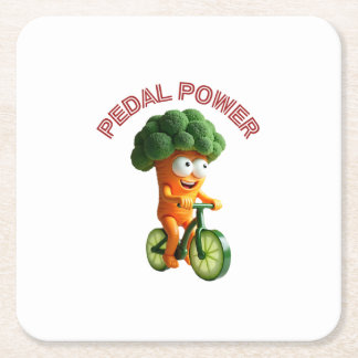 Funny Veggie Rider Rechteckiger Pappuntersetzer