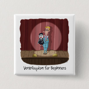 Funny Ventriloquism für Anfänger Card oder Geschen Button