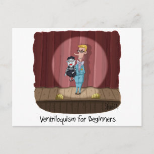 Funny Ventriloquism für Anfänger Card oder Geschen Postkarte