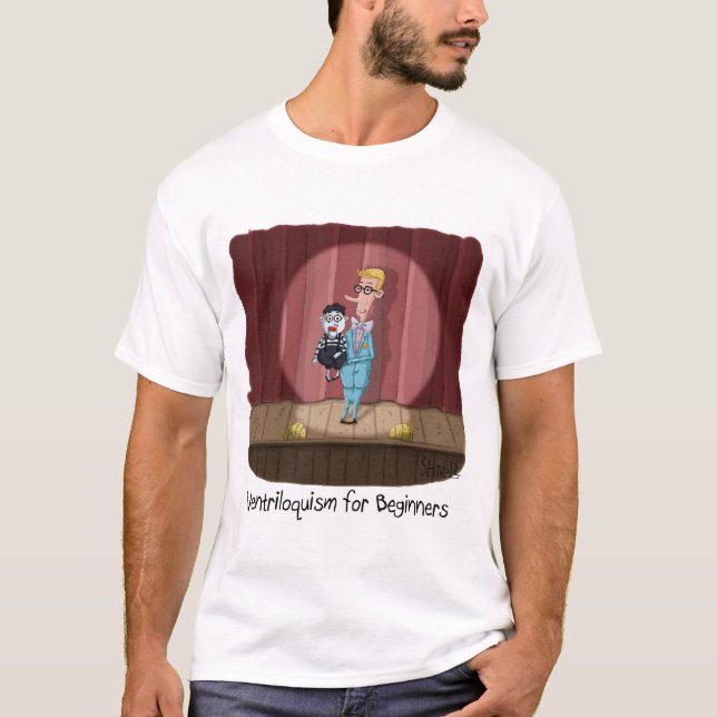 Funny Ventriloquism für Anfänger Card oder Geschen T-Shirt (Vorderseite)