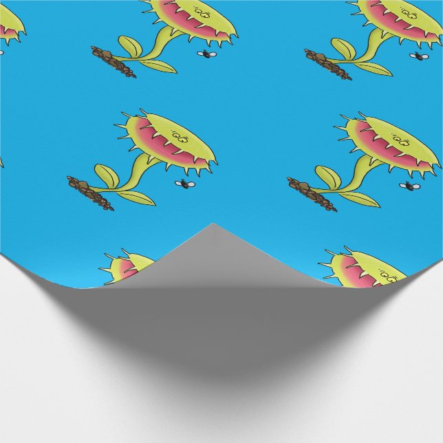 Funny Venus Fliegenfalle Cartoon Illustration Geschenkpapier (Ecke)