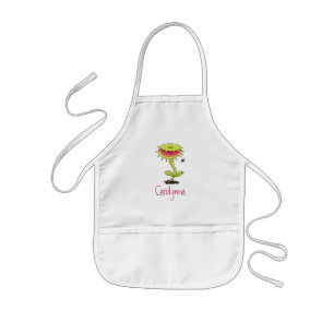 Funny Venus Fliegenfalle und Fly Cartoon Illustrat Kinderschürze