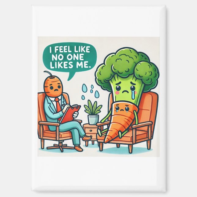 Funny Vepflanzentherapie Cartoon Magnet (Vorderseite)