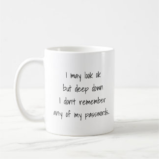 Funny vergessene Passwortziffer - Benutzerdefinier Kaffeetasse