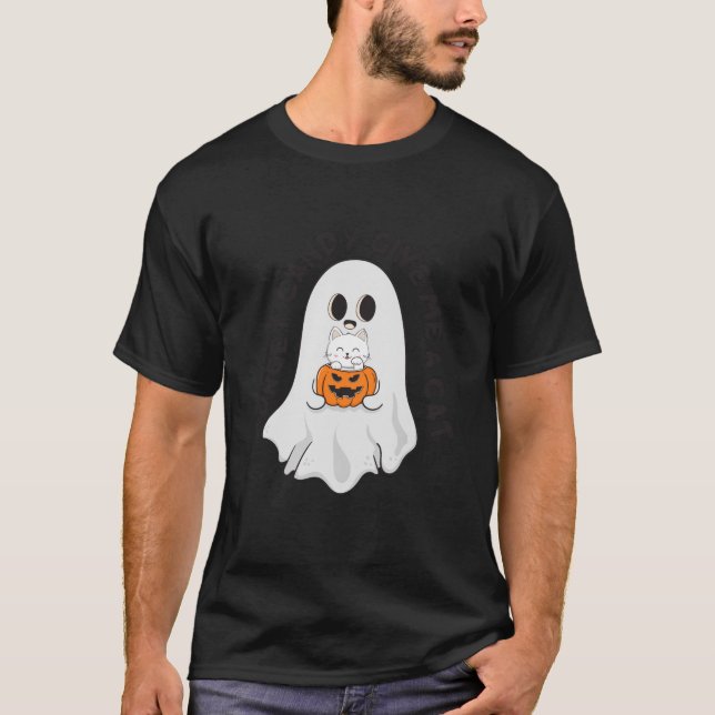 Funny Vergiss Bonbons gib mir eine Katze Niedlich  T-Shirt (Vorderseite)