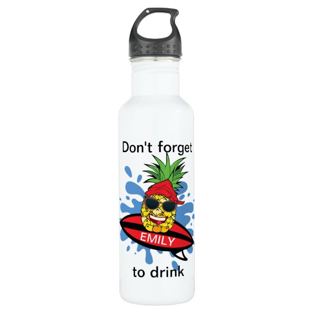 Funny Vergiss nicht zu trinken Edelstahlflasche (Vorderseite)