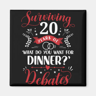 Funny Verheirateten Paare oder ihr 20. Hochzeit An Magnet