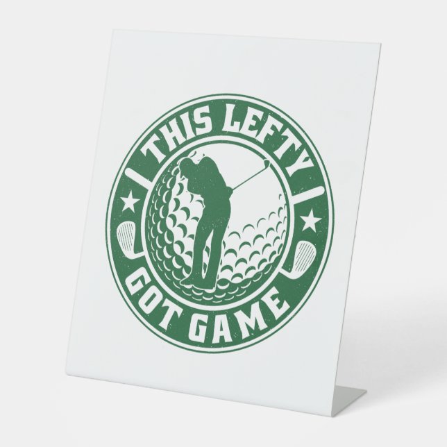 Funny Verlassen Handgolfer Sockelschild (Vorderseite)
