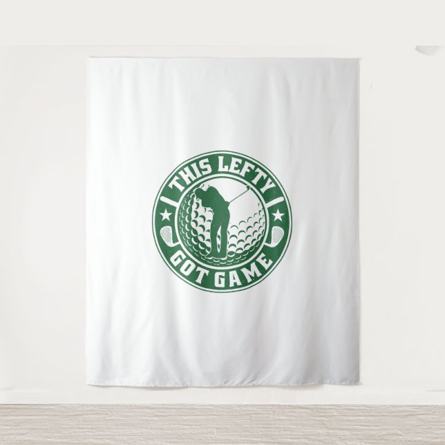 Funny Verlassen Handgolfer Wandteppich (Vorderseite)