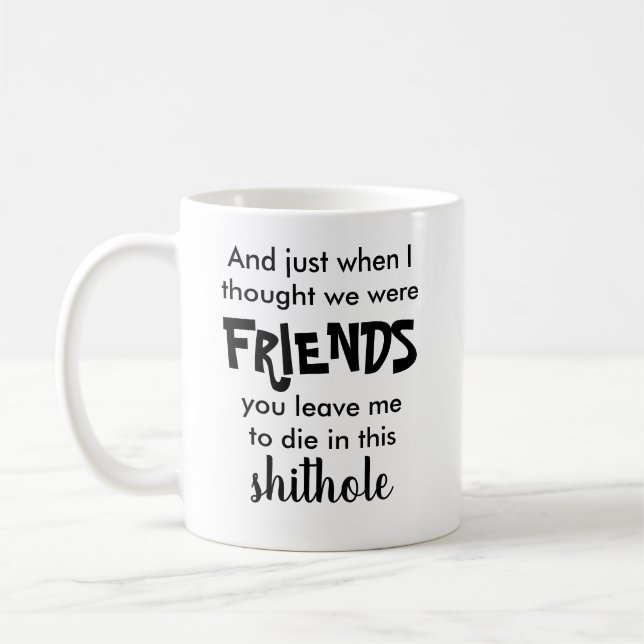 Funny Verlassend Geschenk für Coworker Coffee Tass Kaffeetasse (Links)