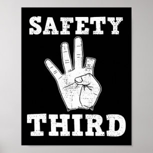 Funny Vermisst Finger Safety Dritte Feuerwerkskörp Poster