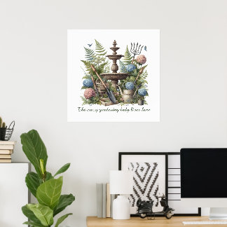 Funny verrückte Gartenlerin personalisierbar Poster